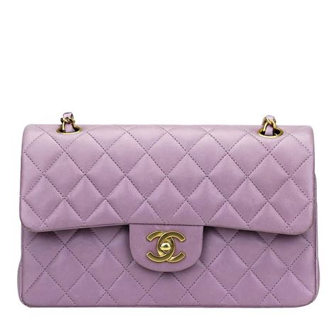 chanel mini top handle bag lamb skin|Chanel light purple flap bag.